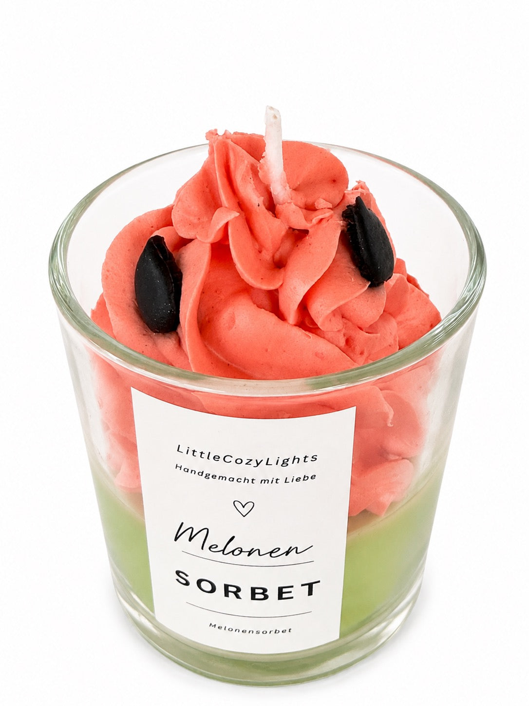 Melonen Sorbet Dessertkerze