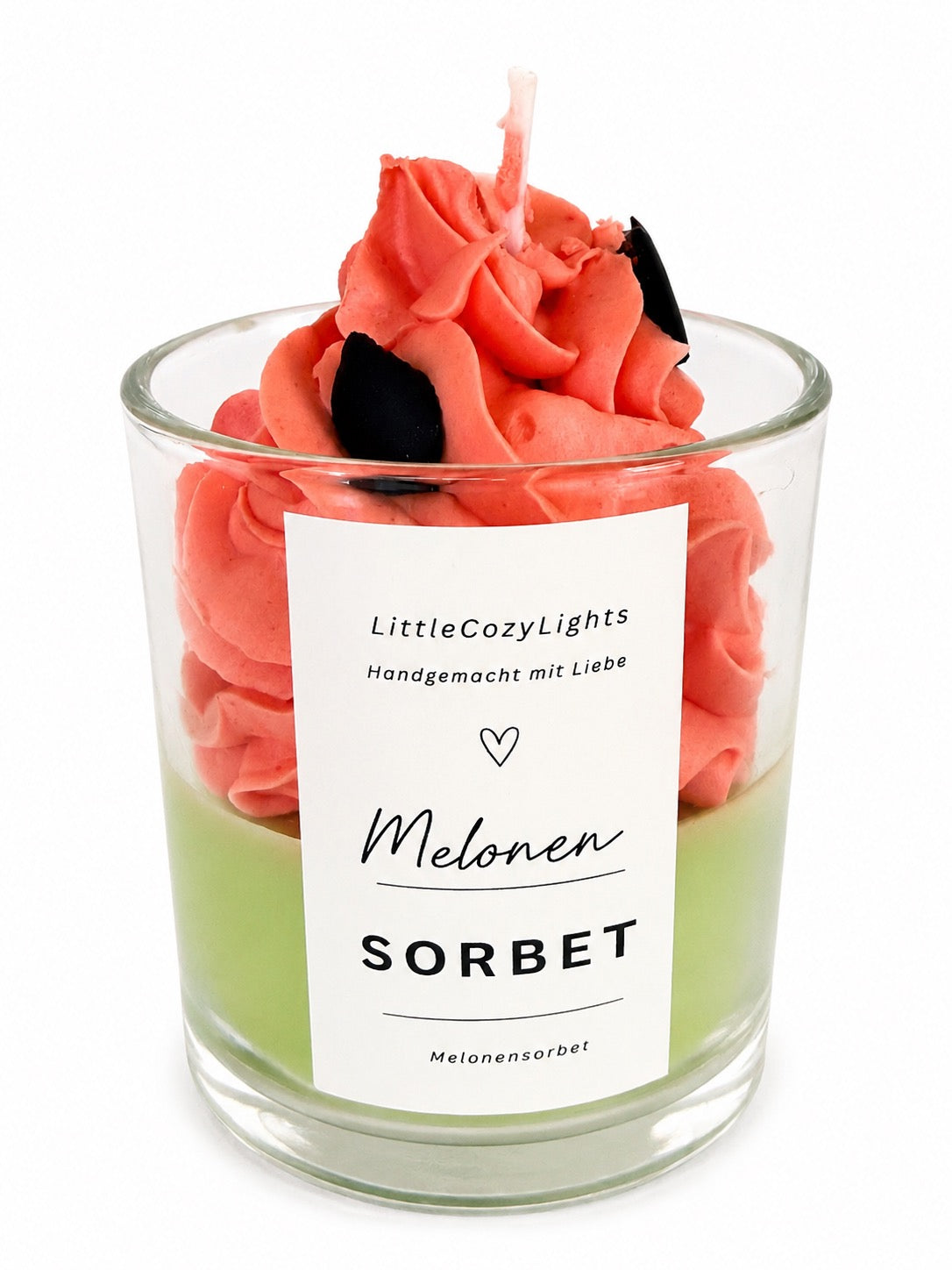 Melonen Sorbet Dessertkerze