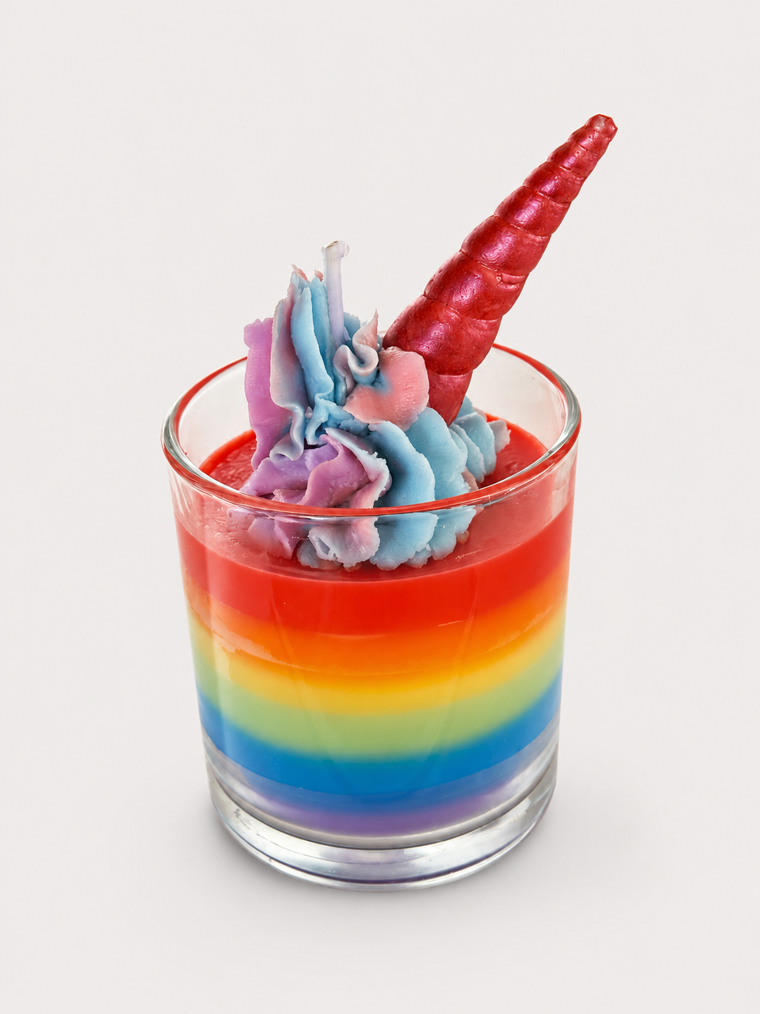 Portion Glück Regenbogen-Duftkerze