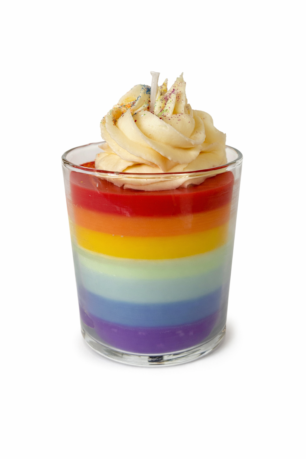 Portion Glück Regenbogen-Duftkerze