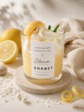 Zitronensorbetkerze, Duftkerze Sommergeschenk im Glas