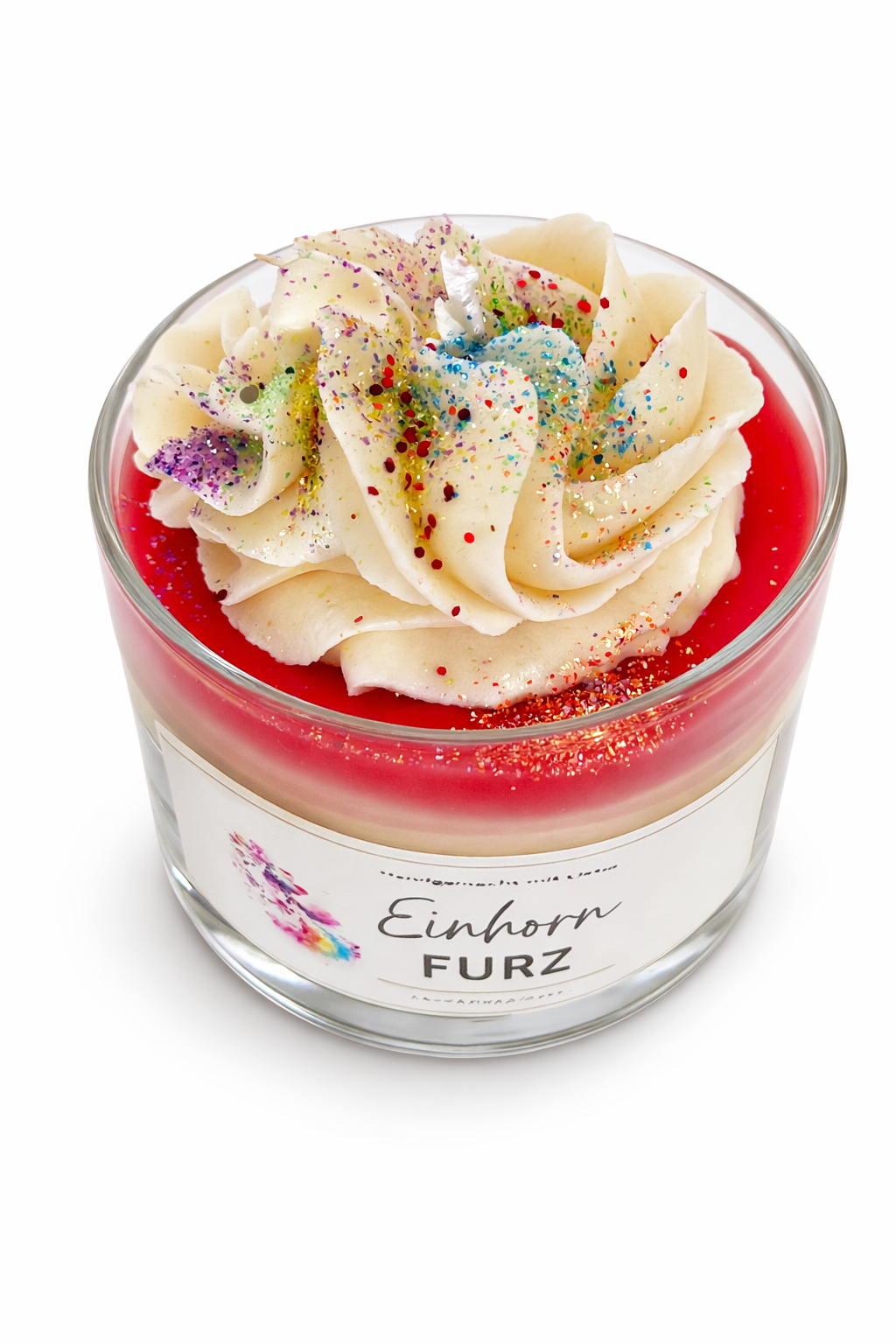 Portion Glück Regenbogen-Duftkerze