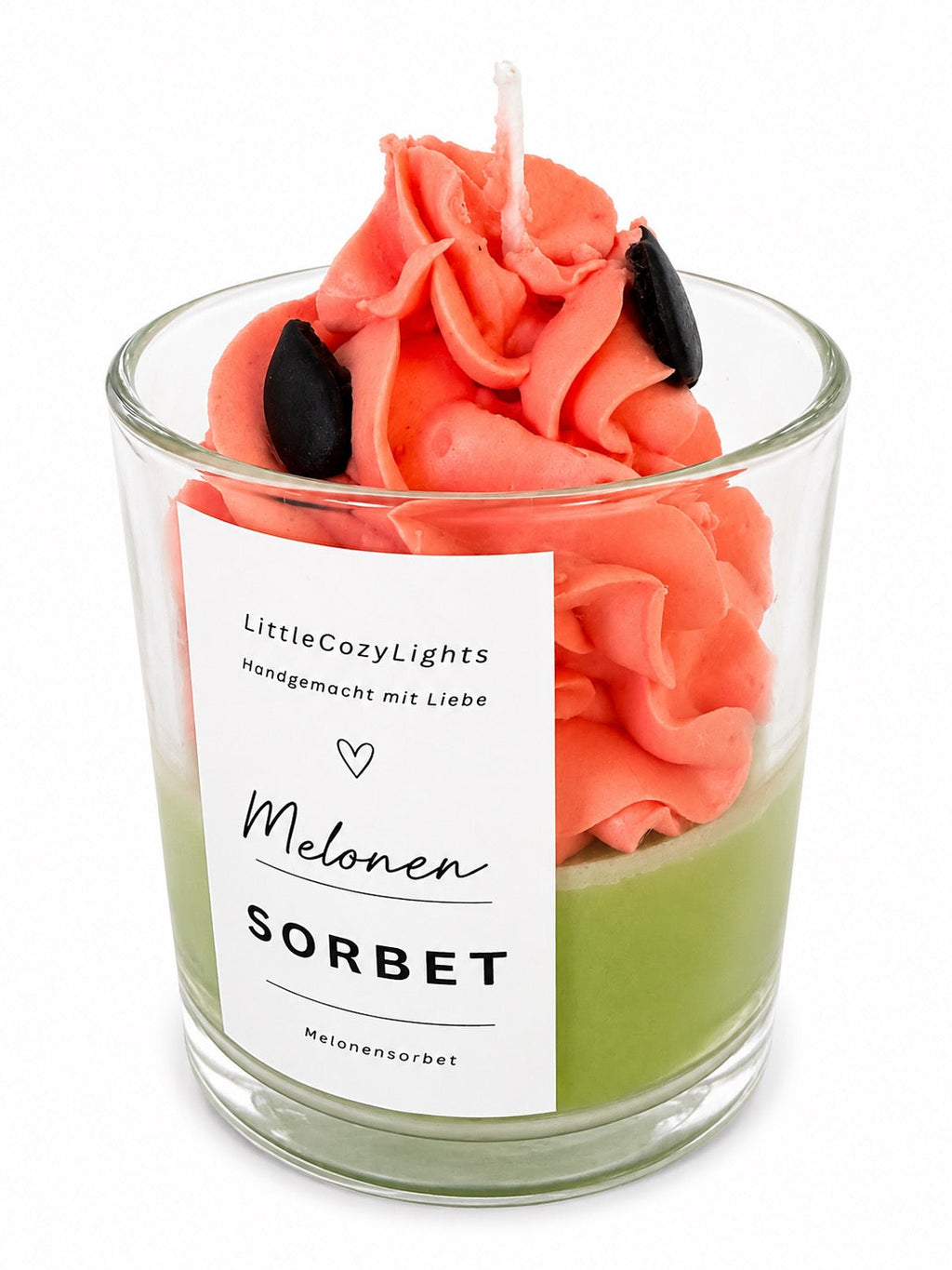 Melonen Sorbet Dessertkerze