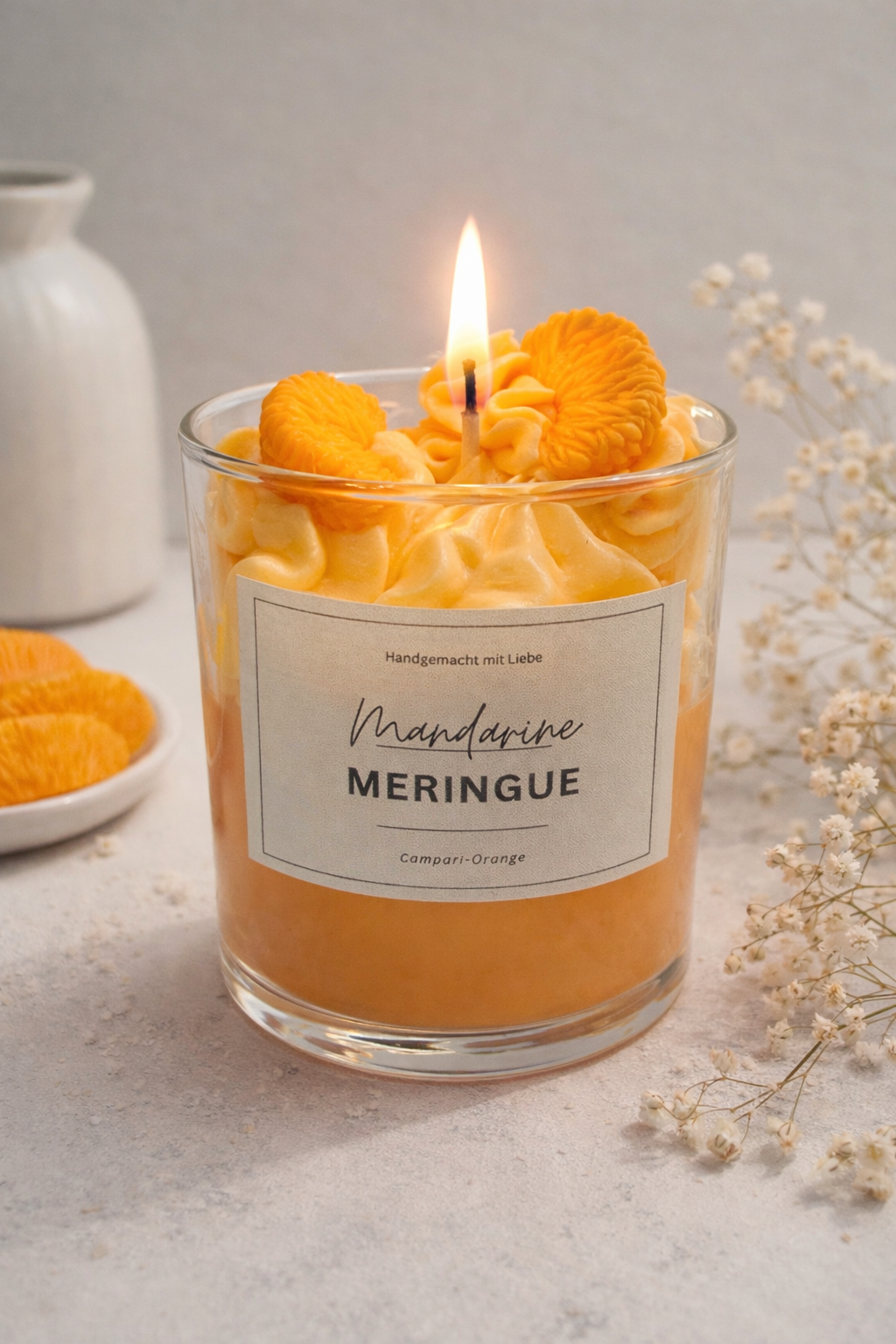 Mandarinen Dessert-Kerze