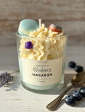 Blueberry Macaron Dessert-Kerze