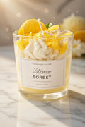 Zitronensorbetkerze, Duftkerze Sommergeschenk im Glas